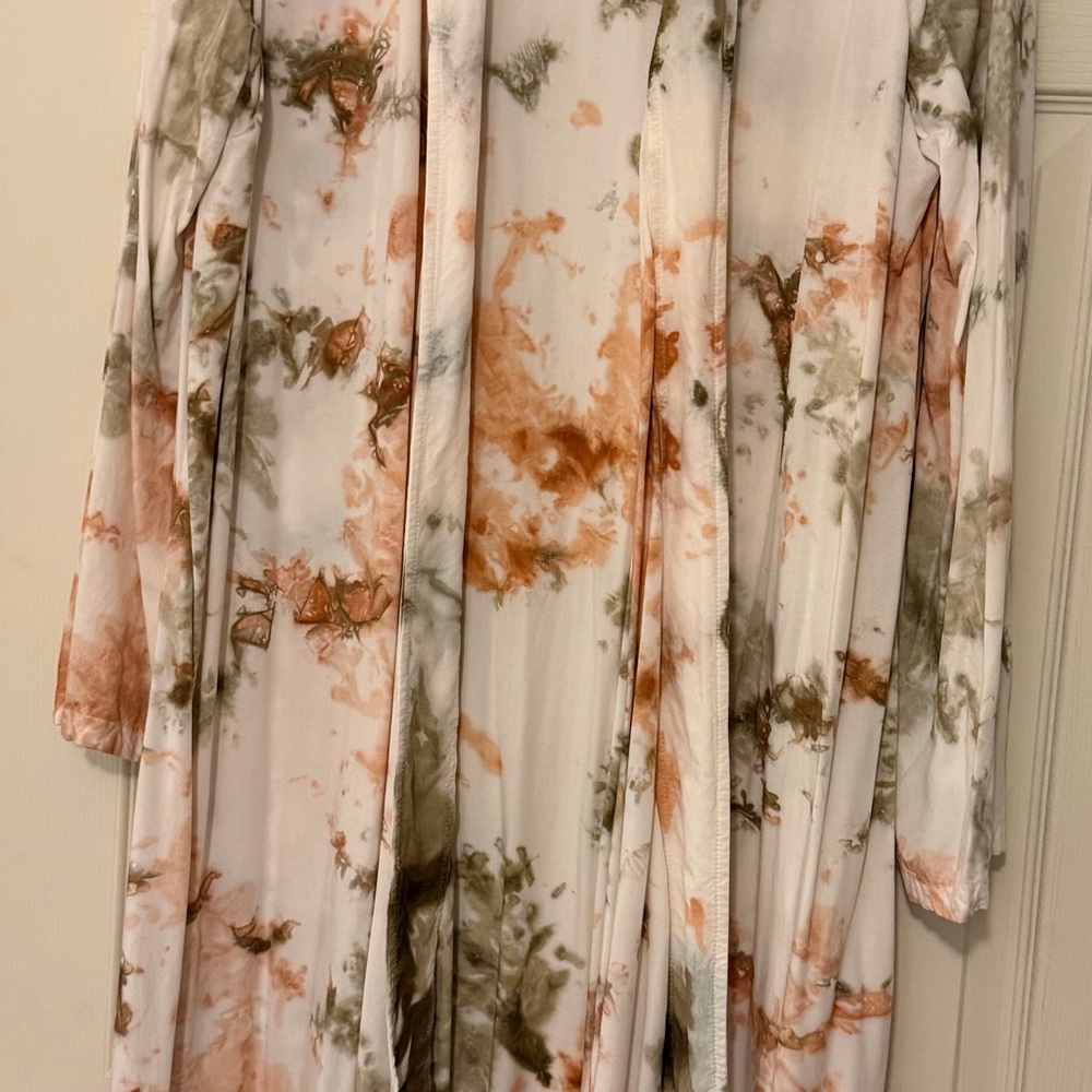 Waverly Tie-Dye Cape in Orange and Green